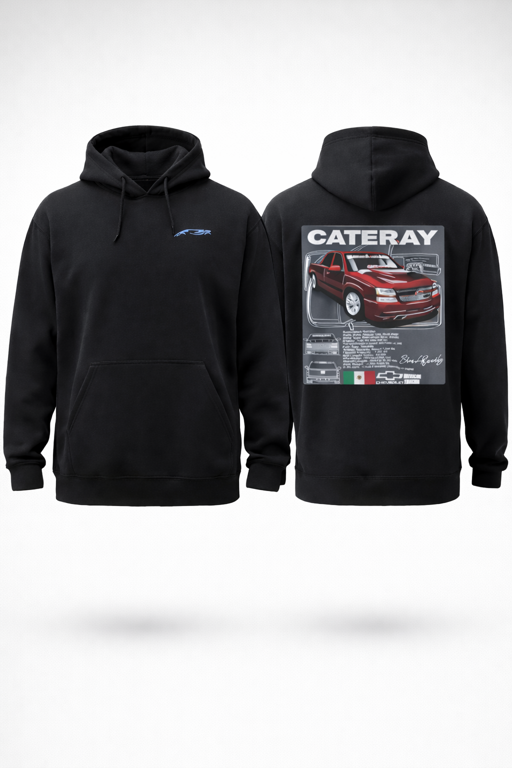 Black Automotive Graphic Hoodie