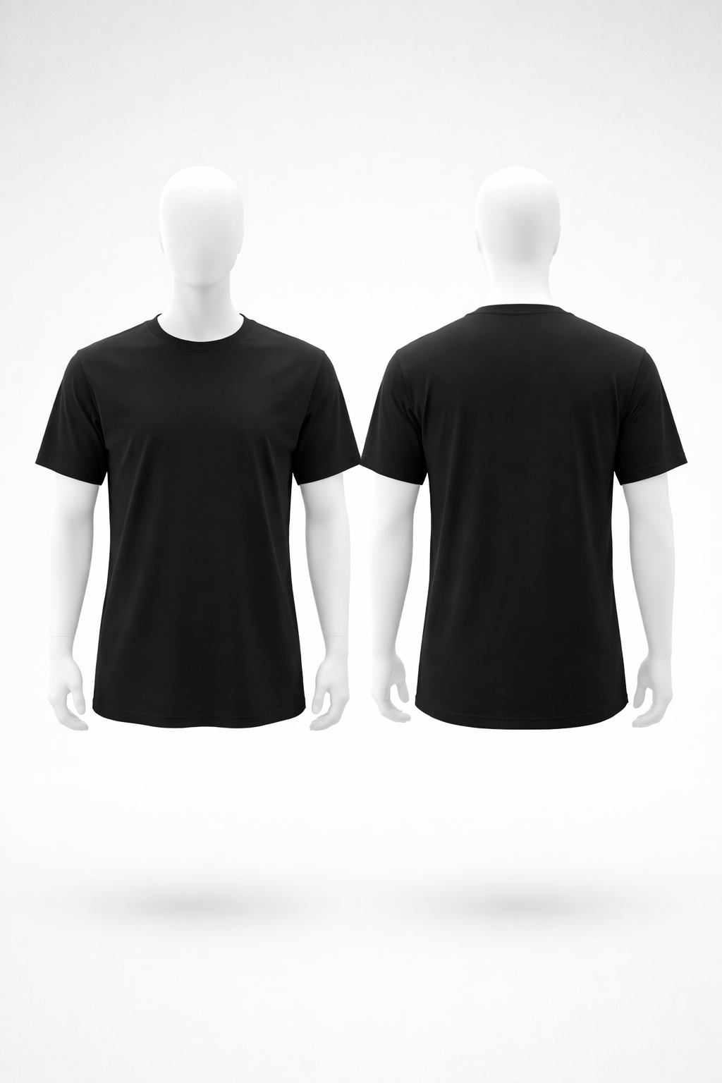 Black cotton T-shirt